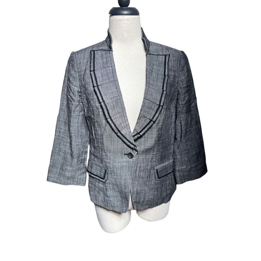 White House Black Market 3/4 Sleeve Blazer Suit Jacket Size 8